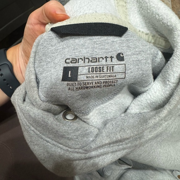 Carhartt Men's Light Gray Hoodie - Picture 2 of 2